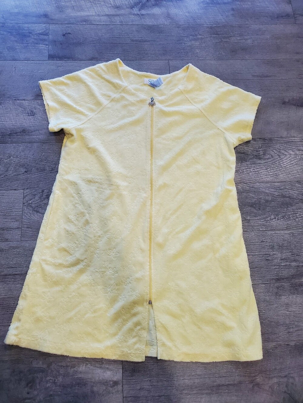 Yellow Delicates Spa Zip Up Robe - Picture 1 of 6